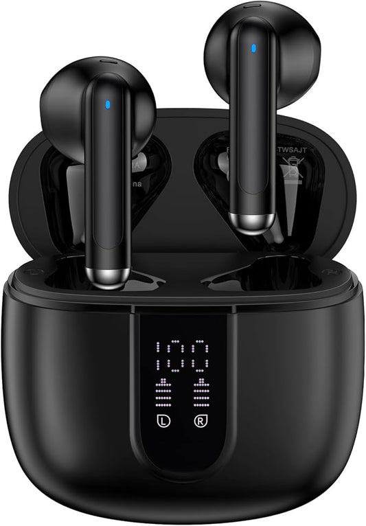 Wireless Headphone,Bluetooth 5.3 Earbuds for Samsung Galaxy A17 A16 A36 S25 Edge S24 Ultra S23 S22 S21 Z Flip 7 Fold 7 Bluetooth in Ear Earphone with Mic,Noise Cancelling,60H Playback with LED Display